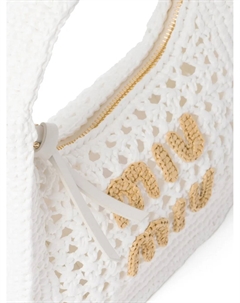 Сумка на плечо Wander в технике кроше, белый Miu miu