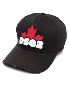 Хлопковая бейсболка с логотипом, черный Dsquared2