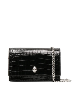 Клатч с декором Skull, черный Alexander mcqueen