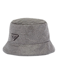 Панама с кристаллами, черный Prada