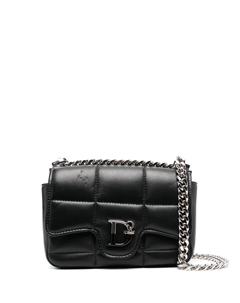 Стеганая сумка через плечо с логотипом, черный Dsquared2