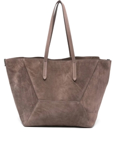 Замшевая сумка-тоут, серый Brunello cucinelli