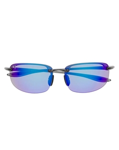Солнцезащитные очки в овальной оправе, черный Maui jim
