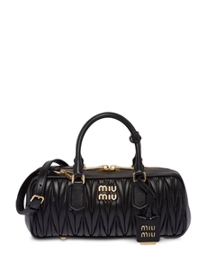 Стеганая сумка через плечо, черный Miu miu