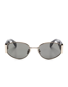 Солнцезащитные очки в овальной оправе, черный Retrosuperfuture