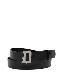 Ремень с пряжкой-логотипом, черный Dondup