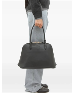 Сумка через плечо с тисненым логотипом, черный Miu miu