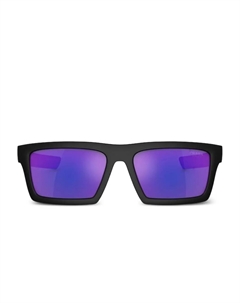 Солнцезащитные очки Linea Rossa в квадратной оправе, черный Prada linea rossa