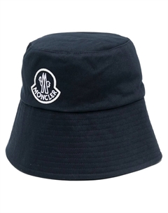 Панама с вышитым логотипом, синий Moncler