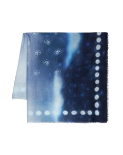 Шарф с графичным принтом, синий Givenchy