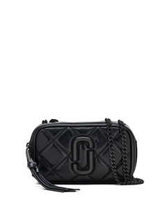 Стеганая сумка The Quilted Leather Chain Snapshot, черный Marc jacobs