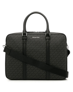 Портфель с монограммой, черный Michael kors