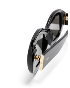 Солнцезащитные очки в овальной оправе, черный Retrosuperfuture