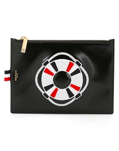 Клатч с вышивкой, черный Thom browne