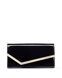 Лакированный клатч Emmie, черный Jimmy choo