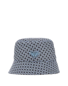 Панама с принтом, синий Prada