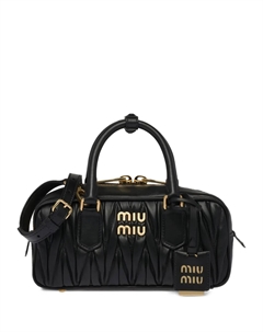 Стеганая сумка Arcadie, черный Miu miu