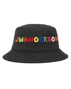 Панама с вышитым логотипом, черный Jw anderson