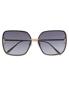 Солнцезащитные очки в квадратной оправе, черный Chopard eyewear