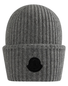 Шапка бини с логотипом, серый Moncler