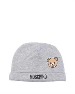 Шапка бини с логотипом Teddy, серый Moschino kids