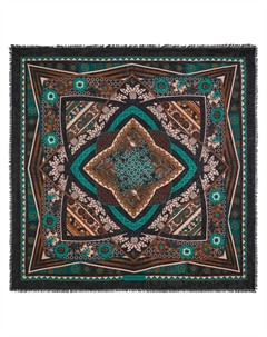 Шелковая шаль с принтом Nirvana, черный Ferragamo