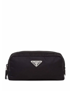 Несессер с логотипом, черный Prada