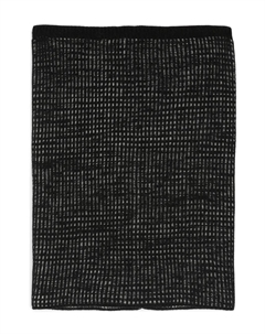 Двухцветный шерстяной шарф, черный Missoni