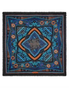 Шелковая шаль с принтом Nirvana, черный Ferragamo