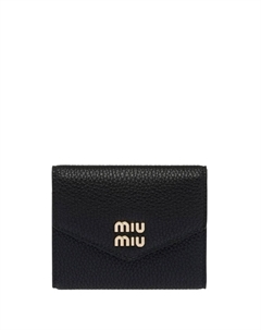 Кошелек с логотипом, черный Miu miu