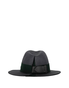 Шерстяная шляпа-федора, серый Emporio armani