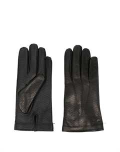 Перфорированные перчатки из овчины, черный Emporio armani