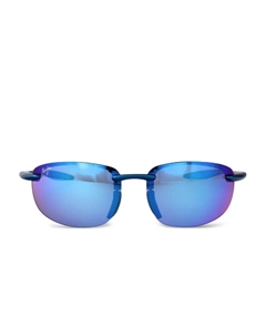 Солнцезащитные очки Ho'okipa в безободковой оправе, синий Maui jim