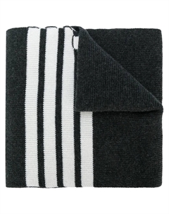 Кашемировый шарф с полосками 4-Bar, серый Thom browne