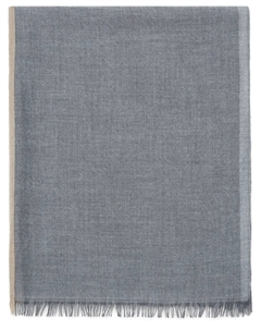 Шарф с бахромой, серый Brunello cucinelli