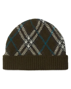 Шапка бини в клетку, серый Burberry