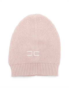 Шапочка-бини с вышитым логотипом, розовый Elisabetta franchi la mia bambina