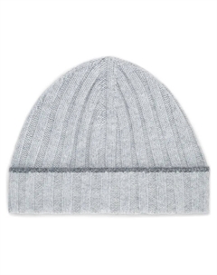 Кашемировая шапка бини в рубчик, серый Brunello cucinelli
