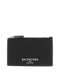 Визитница с логотипом на молнии, черный Balenciaga