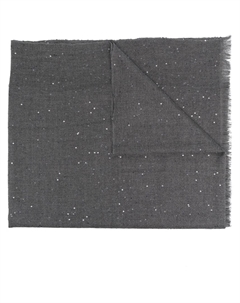 Шарф с пайетками, серый Brunello cucinelli