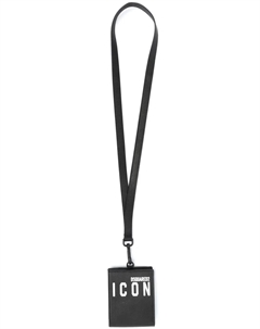 Бумажник с принтом Icon, черный Dsquared2