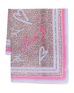 Платок с анималистичным принтом, розовый Liu jo