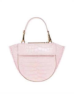 Мини-сумка-шоппер Hortensia с эффектом крокодила, розовый Wandler