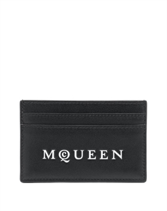 Картхолдер с тисненым логотипом, черный Alexander mcqueen