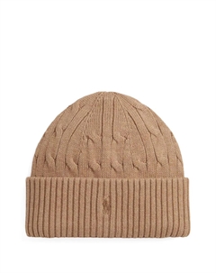 Шапка бини фактурной вязки, нейтральный Polo ralph lauren kids