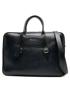 Фактурный портфель, синий Santoni