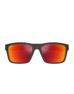 Солнцезащитные очки The Flats в квадратной оправе, серый Maui jim