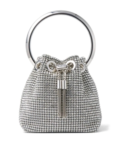 Мини-сумка Bon Bon с кристаллами, серебяный Jimmy choo