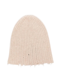 Ребристая шапка-бини с бахромой, нейтральный Uma wang