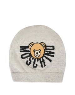 Шапка бини с логотипом, серый Moschino kids